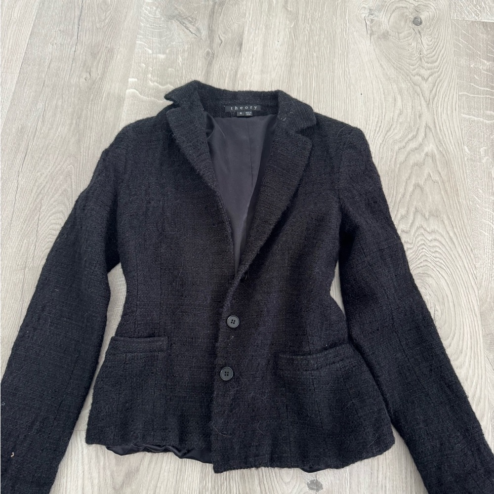 Theory Black Textured Women's Blazer